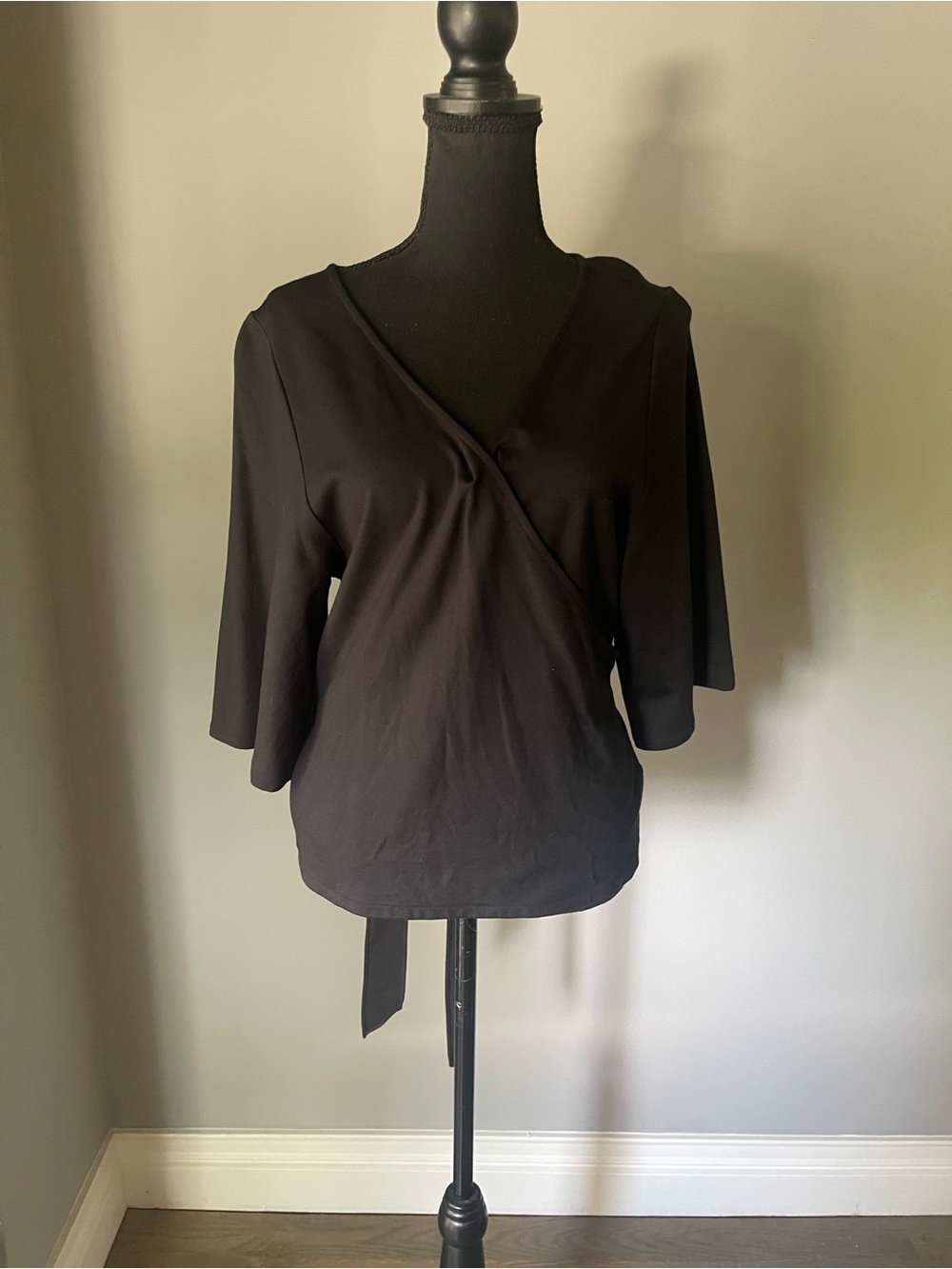 Express Black Wrap Blouse